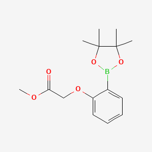 molecular formula C15H21BO5 B6325022 Methyl 2-(2-(4,4,5,5-tetramethyl-1,3,2-dioxaborolan-2-yl)phenoxy)acetate CAS No. 1171885-29-2