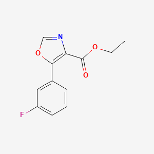molecular formula C12H10FNO3 B6325132 Ethyl 5-(3-fluorophenyl)-1,3-oxazole-4-carboxylate CAS No. 127919-30-6