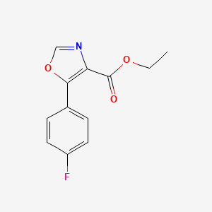 molecular formula C12H10FNO3 B6325134 Ethyl 5-(4-fluorophenyl)oxazole-4-carboxylate CAS No. 127919-31-7