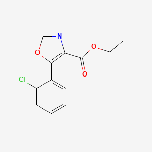 molecular formula C12H10ClNO3 B6325148 ethyl 5-(2-chlorophenyl)-1,3-oxazole-4-carboxylate CAS No. 127919-26-0