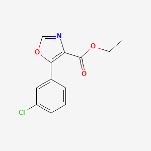 molecular formula C12H10ClNO3 B6325155 ethyl 5-(3-chlorophenyl)-1,3-oxazole-4-carboxylate CAS No. 127919-27-1