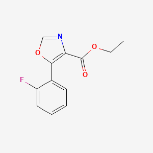 molecular formula C12H10FNO3 B6325165 Ethyl 5-(2-fluorophenyl)oxazole-4-carboxylate CAS No. 127919-29-3