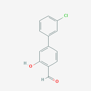 B6325210 5-(3-Chlorophenyl)-2-formylphenol, 95% CAS No. 343603-99-6
