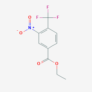 molecular formula C10H8F3NO4 B6325258 Ethyl 3-nitro-4-(trifluoromethyl)benzoate CAS No. 154057-14-4