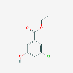 molecular formula C9H9ClO3 B6325290 Ethyl 3-chloro-5-hydroxybenzoate CAS No. 1261500-35-9
