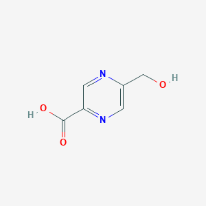 molecular formula C6H6N2O3 B6325641 5-(Hydroxymethyl)-2-pyrazinecarboxylic acid, 95% CAS No. 1378839-68-9