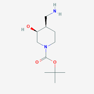 molecular formula C11H22N2O3 B6325713 Tert-butyl (3s,4r)-4-(aminomethyl)-3-hydroxypiperidine-1-carboxylate CAS No. 1141056-98-5