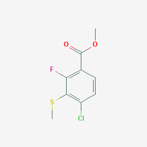 molecular formula C9H8ClFO2S B6325807 Methyl 4-chloro-2-fluoro-3-(methylthio)benzoate CAS No. 159329-14-3