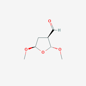 (2R,3S,5R)-2,5-dimethoxyoxolane-3-carbaldehyde