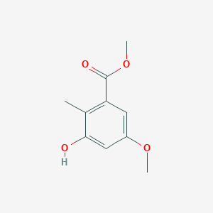 molecular formula C10H12O4 B6326205 Methyl 3-hydroxy-5-methoxy-2-methylbenzoate CAS No. 65976-79-6