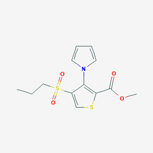 Methyl 4-(propylsulfonyl)-3-(1h-pyrrol-1-yl)thiophene-2-carboxylate
