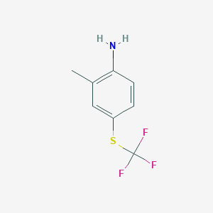 molecular formula C8H8F3NS B6326327 2-Methyl-4-(trifluoromethylthio)aniline CAS No. 935440-71-4