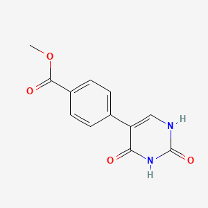 molecular formula C12H10N2O4 B6326472 Methyl 4-(2,4-dioxo-1,2,3,4-tetrahydro-5-pyrimidinyl)benzoate CAS No. 893737-30-9