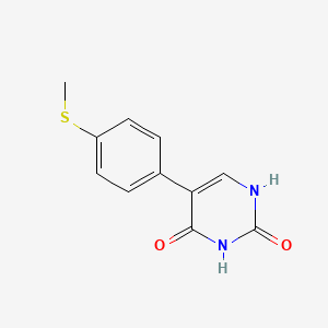 molecular formula C11H10N2O2S B6326477 5-[4-(Methylsulfanyl)phenyl]-2,4(1H,3H)-pyrimidinedione CAS No. 893737-27-4