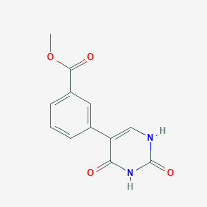molecular formula C12H10N2O4 B6326491 Methyl 3-(2,4-dioxo-1,2,3,4-tetrahydro-5-pyrimidinyl)benzoate CAS No. 893737-33-2