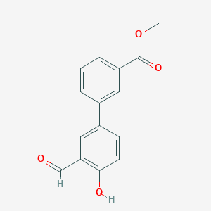 molecular formula C15H12O4 B6326535 Methyl 3'-formyl-4'-hydroxy[1,1'-biphenyl]-3-carboxylate CAS No. 893737-91-2