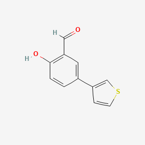 molecular formula C11H8O2S B6326540 2-Formyl-4-(thiophen-3-YL)phenol CAS No. 298220-86-7