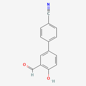 molecular formula C14H9NO2 B6326580 3'-Formyl-4'-hydroxy[1,1'-biphenyl]-4-carbonitrile CAS No. 769971-95-1
