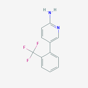 molecular formula C12H9F3N2 B6326692 5-(2-(Trifluoromethyl)phenyl)pyridin-2-amine CAS No. 875166-90-8