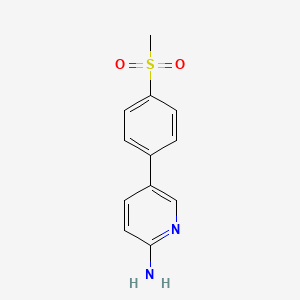 molecular formula C12H12N2O2S B6326696 5-[4-(Methylsulfonyl)phenyl]-2-pyridinamine CAS No. 893739-91-8