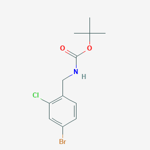 molecular formula C12H15BrClNO2 B6326749 Tert-butyl 4-bromo-2-chlorobenzylcarbamate CAS No. 864266-10-4