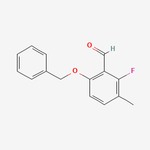 molecular formula C15H13FO2 B6326866 6-(Benzyloxy)-2-fluoro-3-methylbenzaldehyde CAS No. 2432849-04-0