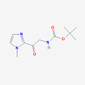 molecular formula C11H17N3O3 B6326977 Tert-butyl (2-(1-methyl-1h-imidazol-2-yl)-2-oxoethyl)carbamate CAS No. 876392-21-1