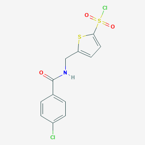 5-((4-Chlorobenzamido)methyl)thiophene-2-sulfonyl chloride