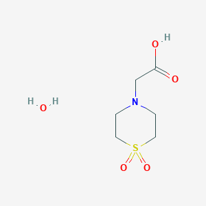 molecular formula C6H13NO5S B6327232 2-(1,1-Dioxidothiomorpholino)acetic acid hydrate CAS No. 1894677-16-7