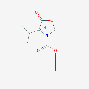 molecular formula C11H19NO4 B6327257 tert-butyl 5-oxo-4-propan-2-yl-1,3-oxazolidine-3-carboxylate CAS No. 1822589-97-8