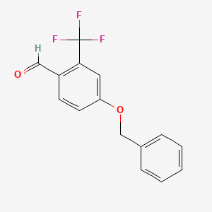 molecular formula C15H11F3O2 B6327332 4-Benzyloxy-2-(trifluoromethyl)benzaldehyde CAS No. 678164-31-3