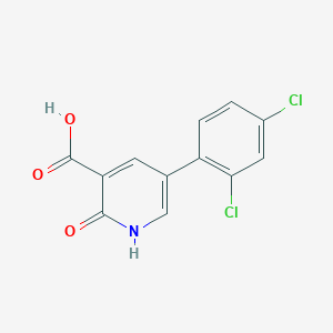 molecular formula C12H7Cl2NO3 B6327345 5-(2,4-Dichlorophenyl)-2-hydroxynicotinic acid, 95% CAS No. 103824-12-0
