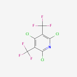 molecular formula C7Cl3F6N B6327368 2,4,6-Trichloro-3,5-bis(trifluoromethyl)pyridine, 97% CAS No. 2565806-92-8