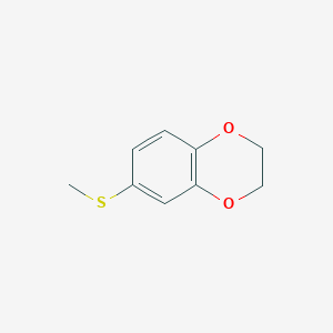 molecular formula C9H10O2S B6327384 6-(Methylthio)-2,3-dihydrobenzo[b][1,4]dioxine CAS No. 1863304-45-3