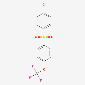 molecular formula C13H8ClF3O3S B6327387 4-Chloro-4'-(trifluoromethoxy)-1,1'-diphenylsulfone, 98% CAS No. 1301739-90-1