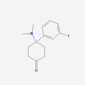 molecular formula C14H18FNO B6327428 4-(二甲氨基)-4-(3-氟苯基)环己-1-酮 CAS No. 863514-54-9
