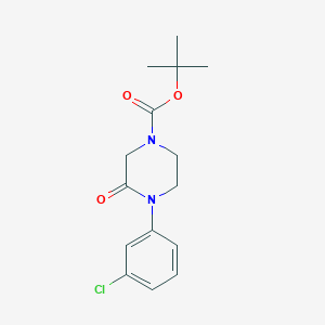 molecular formula C15H19ClN2O3 B6327438 tert-Butyl 4-(3-chlorophenyl)-3-oxopiperazine-1-carboxylate CAS No. 183500-69-8