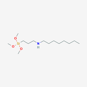 molecular formula C14H33NO3Si B6327476 (N-n-Octyl-3-aminopropyl)trimethoxysilane, 95% CAS No. 89130-62-1