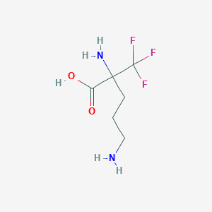 molecular formula C6H11F3N2O2 B6327490 2-(Trifluoromethyl)ornithine, 97% CAS No. 195196-08-8
