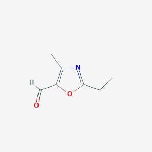 molecular formula C7H9NO2 B6327533 2-Ethyl-4-methyloxazole-5-carbaldehyde CAS No. 1152617-22-5
