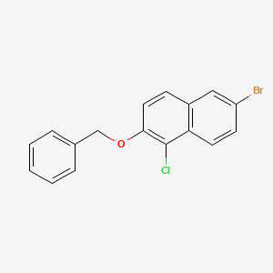 molecular formula C17H12BrClO B6327628 6-Benzyloxy-2-bromo-5-chloronaphthalene CAS No. 887343-51-3