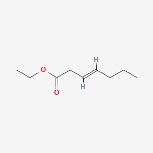 molecular formula C9H16O2 B6327644 3-Heptenoic acid ethyl ester CAS No. 54340-71-5