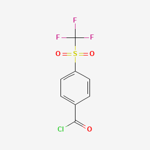 molecular formula C8H4ClF3O3S B6327702 4-(Trifluoromethylsulfonyl)benzoyl chloride CAS No. 650-90-8