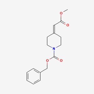 molecular formula C16H19NO4 B6328154 Benzyl 4-(2-methoxy-2-oxoethylidene)piperidine-1-carboxylate CAS No. 40112-93-4
