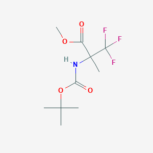 molecular formula C10H16F3NO4 B6328172 Methyl 2-[(tert-butoxycarbonyl)amino]-3,3,3-trifluoro-2-methylpropanoate CAS No. 158221-14-8