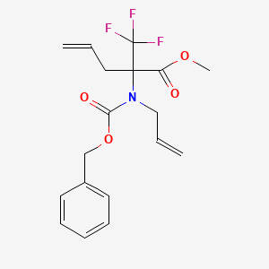molecular formula C18H20F3NO4 B6328202 Methyl 2-{allyl[(benzyloxy)carbonyl]amino}-2-(trifluoromethyl)pent-4-enoate CAS No. 914939-54-1