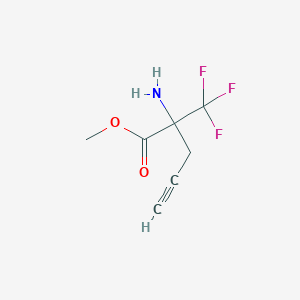 molecular formula C7H8F3NO2 B6328209 Methyl 2-amino-2-(trifluoromethyl)pent-4-ynoate CAS No. 1262415-54-2