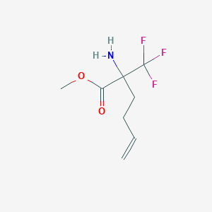 molecular formula C8H12F3NO2 B6328222 Methyl 2-amino-2-(trifluoromethyl)hex-5-enoate CAS No. 1262415-98-4