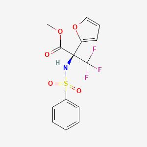 molecular formula C14H12F3NO5S B6328254 METHYL 3,3,3-TRIFLUORO-2-(FURYL)-N-(PHENYLSULFONYL)ALANINATE CAS No. 339349-66-5
