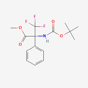 molecular formula C15H18F3NO4 B6328286 Methyl N-(tert-butoxycarbonyl)-3,3,3-trifluoro-2-phenylalaninate CAS No. 1272755-46-0